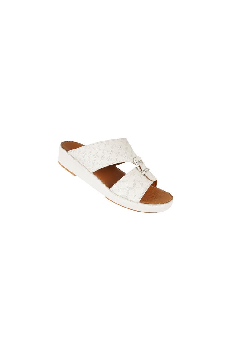 barjeel uno - Barjeel Mens Arabic Sandals White - Image 1