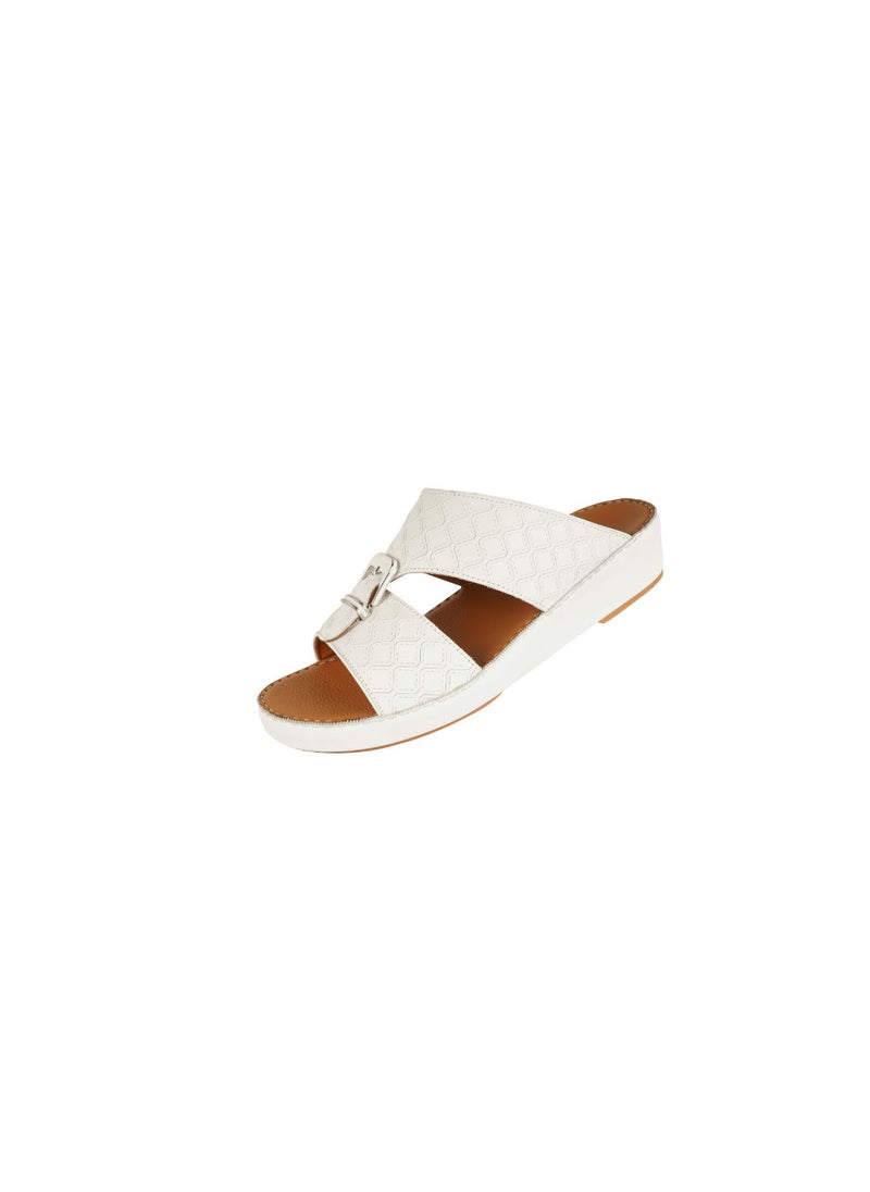 barjeel uno - Barjeel Mens Arabic Sandals White - Image 1