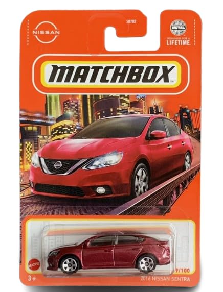 Matchbox 2016 Nissan Sentra 164 Scale Red 9100 - Image 1