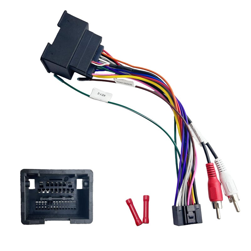 WildTundra 16Pin ISO Aftermarket Radio Harness Adapter Compatible with Chevrolet 2013-2016 GMC 2010-2017 with Audio Input SWC, 16Pin Android Car Stereo Wiring Harness with Reverse Cable - Image 1