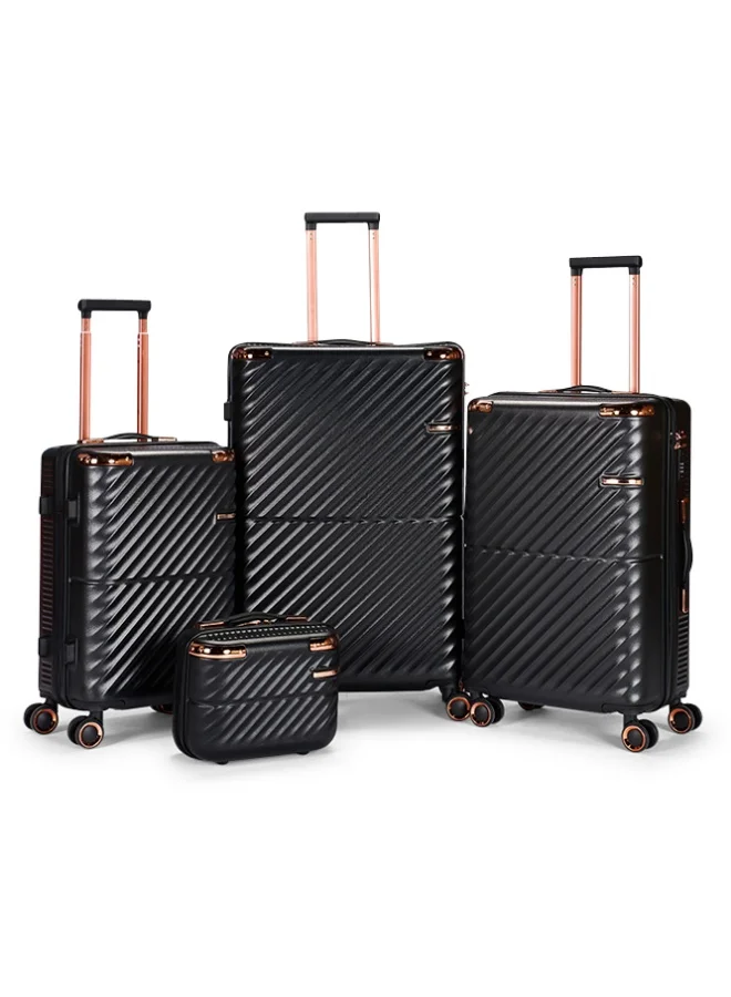 LIMRA Luggage set 4 pieces travel Bags with a distinctive design from limra Black