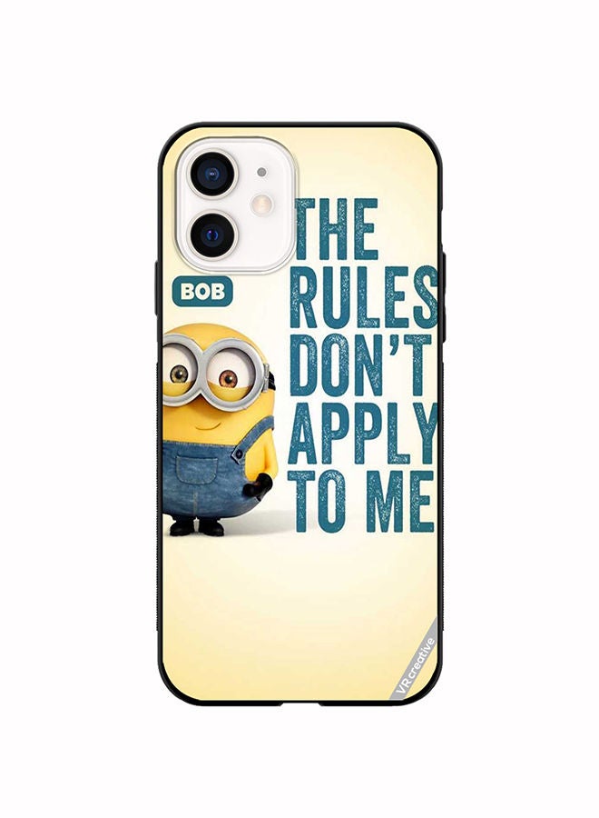 VR CREATIVE Protective Case Cover For Apple iPhone 12 mini The Rules Dont Apply For Me Design Multicolour - Image 1
