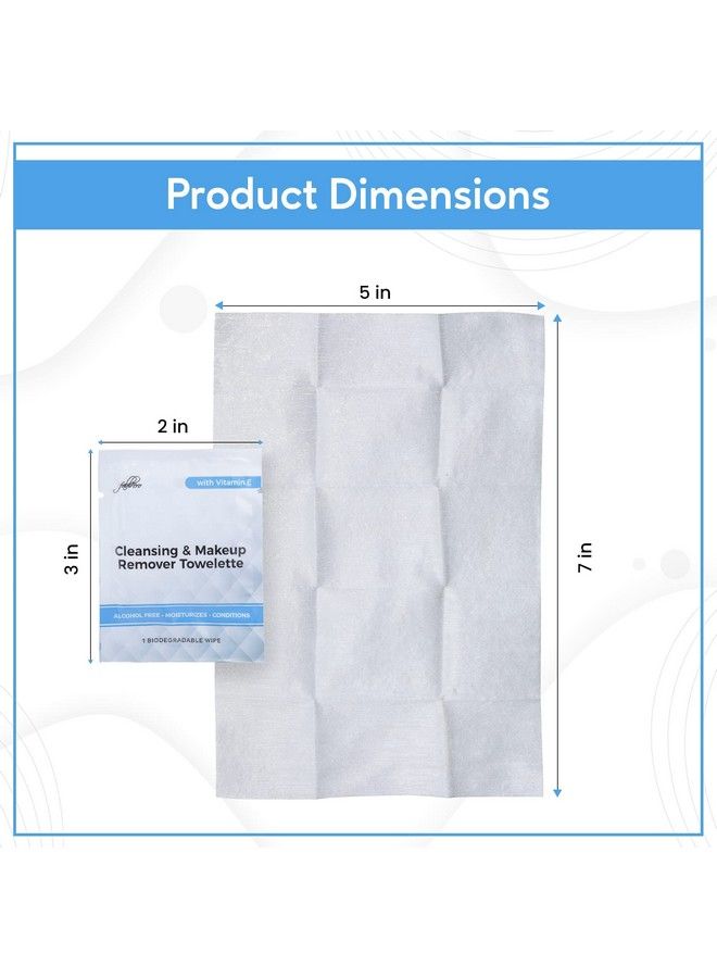 FABBPRO Cleansing & Makeup Remover Towelette With Vitamin E Alcoholfree Heavy Face Cleansing Wipes Exfoliating Makeup Remover Wipes Biodegradable & Eco Friendly Make Up Remover Face Wipes Pack Of 50 - Image 4