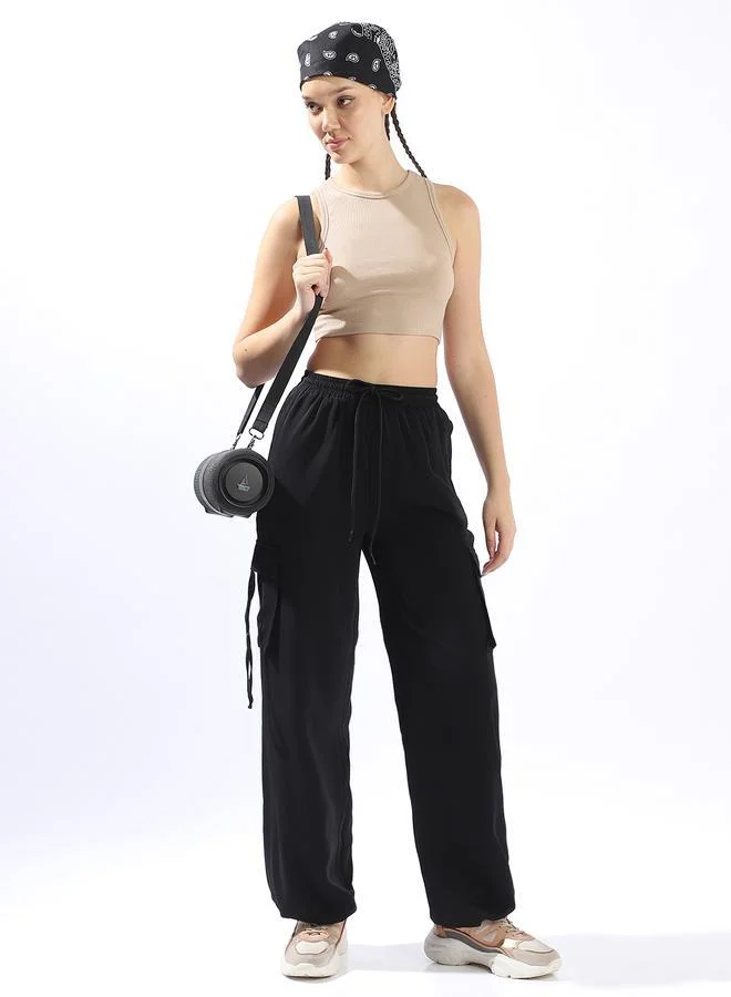 هوبرهولمي بنطلون واسع الساق أسود نسائي