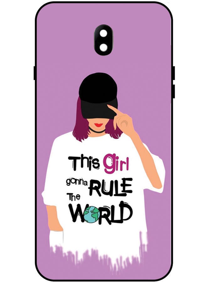 EYE CATCH Protective Case Cover For Samsung Galaxy J7 Pro Smart Series Printed Protective Case Cover for Samsung J7 Pro The Girl Gonna Rule the World  - Image 1