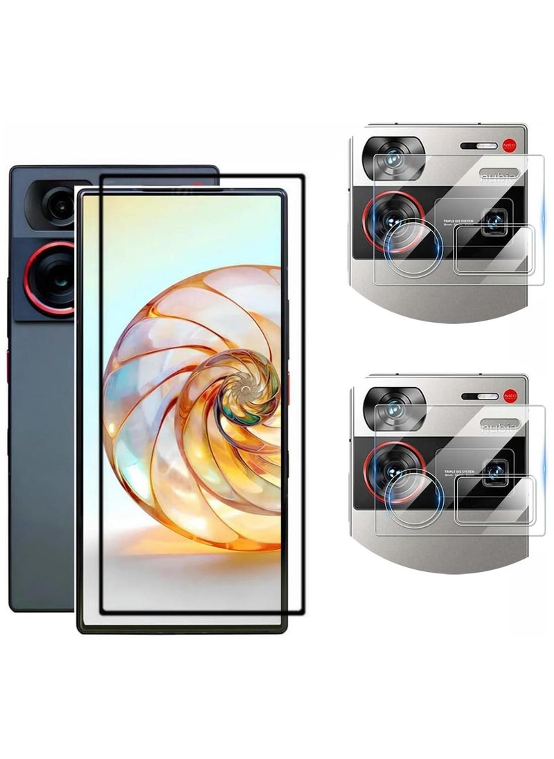 General Screen Protector Compatible with ZTE Nubia Z60 Ultra 5G, [1 Pack] HD Clear Tempered Glass + [2 Pack] Camera Lens Protector Anti-Scratch Tempered Glass, No Bubbles  - Image 1