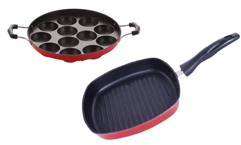 Nirlon Kitchen Utensils Non Stick Cookware Set of 2 Pieces (AP12_GP22) - Image 1