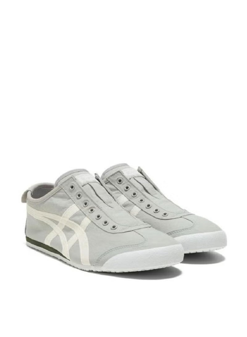 Onitsuka Tiger Men and Women MEXICO 66 Slip-On Canvas Casual Athlesiure Colorblock Sneakers Gray - Image 2