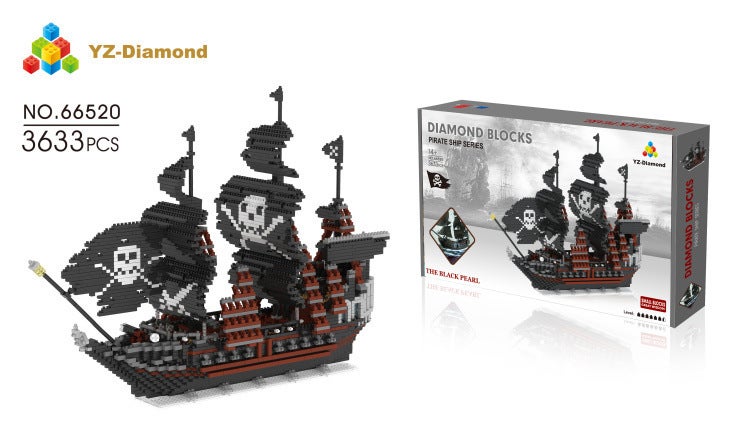 Weili Yz Micro-Particle Assembled Building Blocks Dragon Boat Pirate Ship Series 66501- 66520 Delivery - Image 5