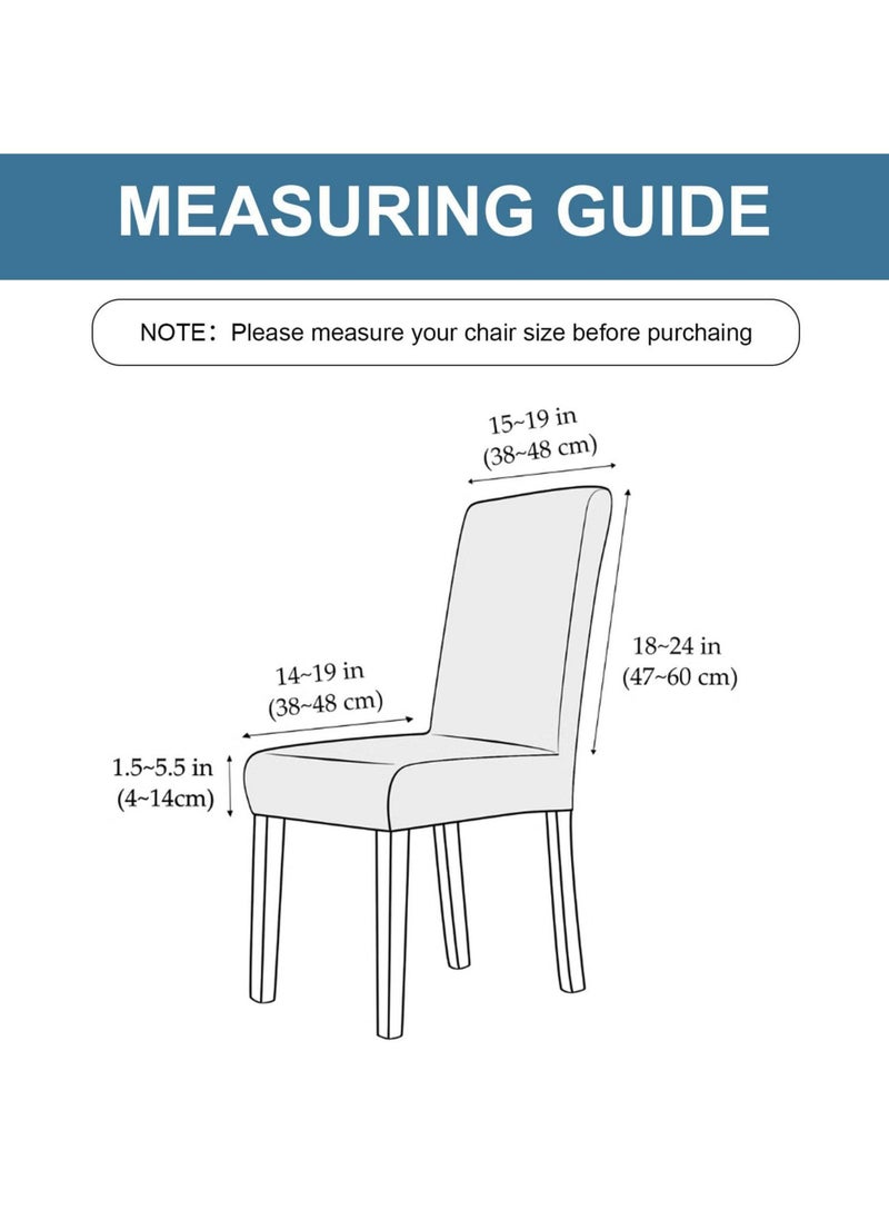 Dominy Waterproof Chair Covers Set of 4, Dining Room Chair Covers Protectors, Removable Washable Chair Slipcover, Stretch Jacquard Chair Covers for Dining Room, Kitchen，Hotel, Restaurant (Grey)  - Image 4