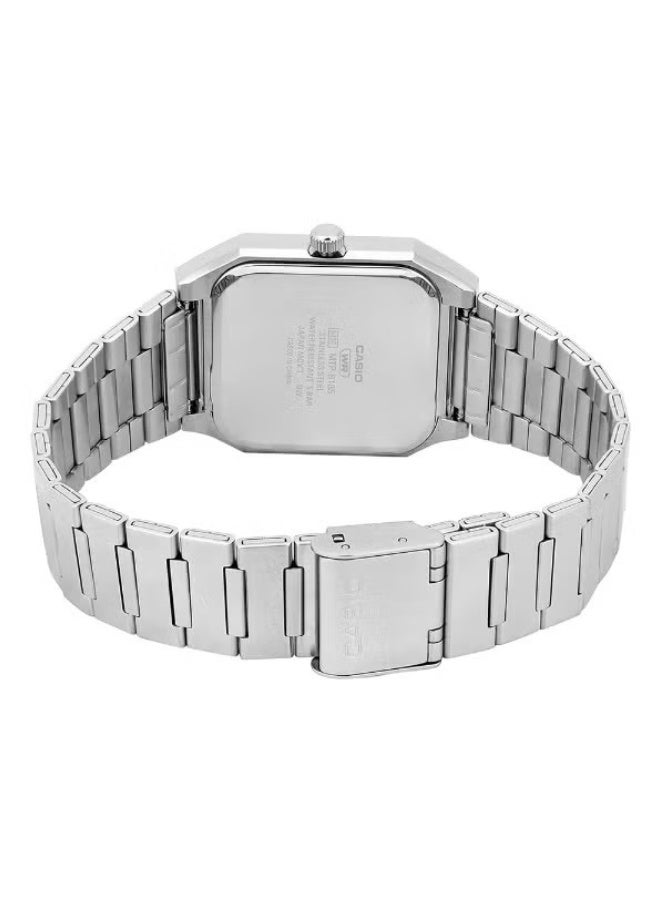 CASIO ساعة يد للرجال بتصميم كلاسيكي أنالوج قياسي بحزام من الفولاذ المقاوم للصدأ MTP-B185D-1A-40 × 32.5 × 7.3 مم - Image 4