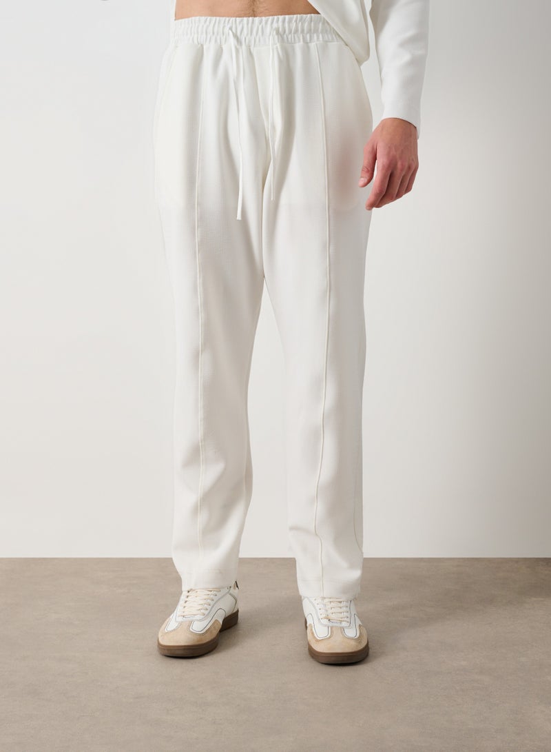 Marrakech Drawstring Casual Trousers for Men – White - Image 1
