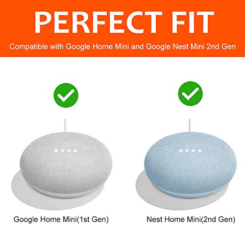 PEF Outlet Wall Mount Holder for Google Nest Mini and Google Home Mini, A Space-Saving Accessories with Cord Management for Google Mini Smart Speaker, No Messy Wires or Screws (2 Pack) - Image 4