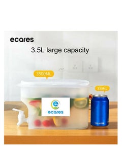 ECARES® Cold Kettle with Faucet in Refrigerator, Iced Beverage Dispenser in Refrigerator with Spigot, Large Capacity Cold Water Pitcher, Fruit Drink Dispenser, Beverage Container for Kitchen Home Party Bar and Daily Use.