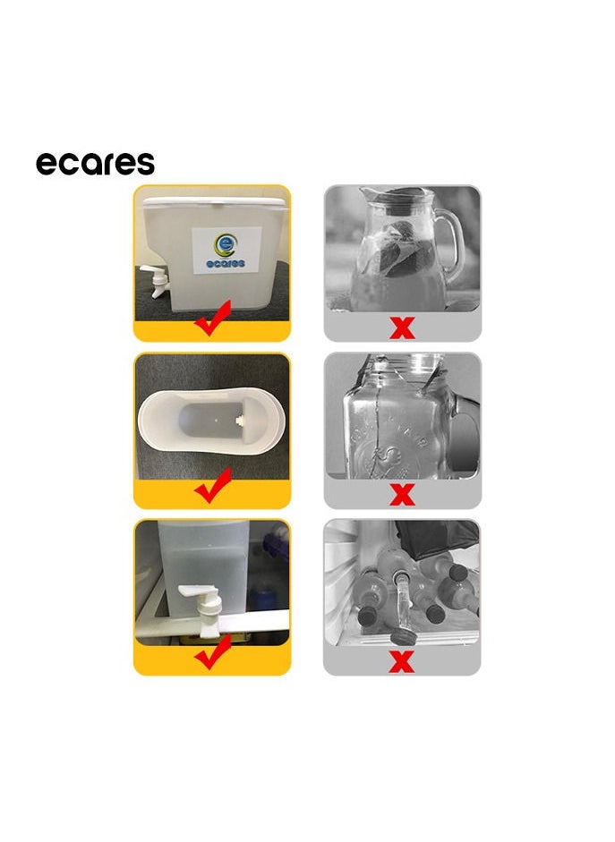 ECARES - ECARES® Cold Kettle with Faucet in Refrigerator, Iced Beverage Dispenser in Refrigerator with Spigot, Large Capacity Cold Water Pitcher, Fruit Drink Dispenser, Beverage Container for Kitchen Home Party Bar and Daily Use. - Image 1