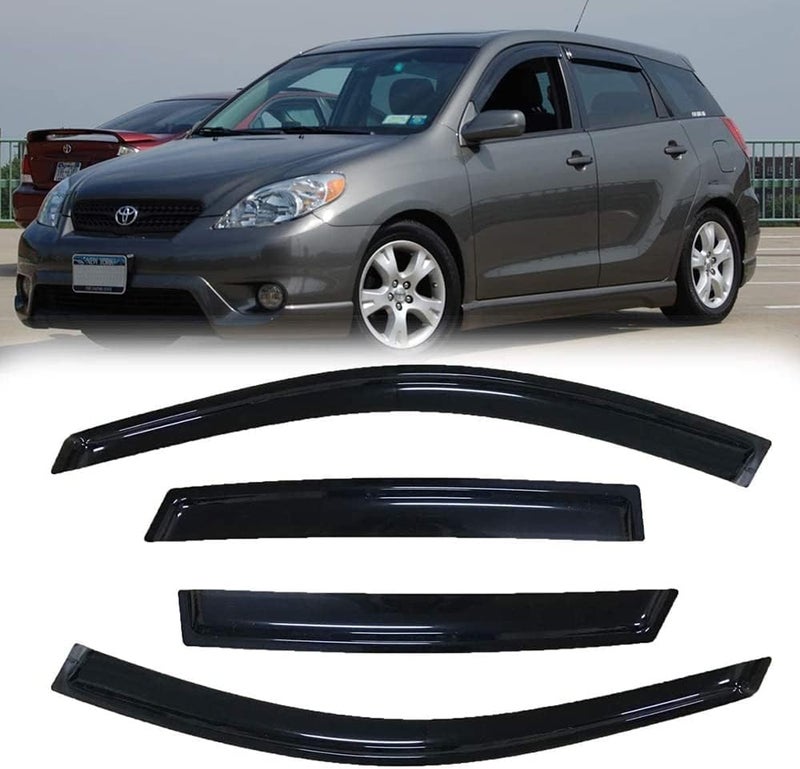 Puermto Original Side Window Wind Deflector Set for 2003-2008 Pontiac Vibe/Toyota Matrix - Image 4
