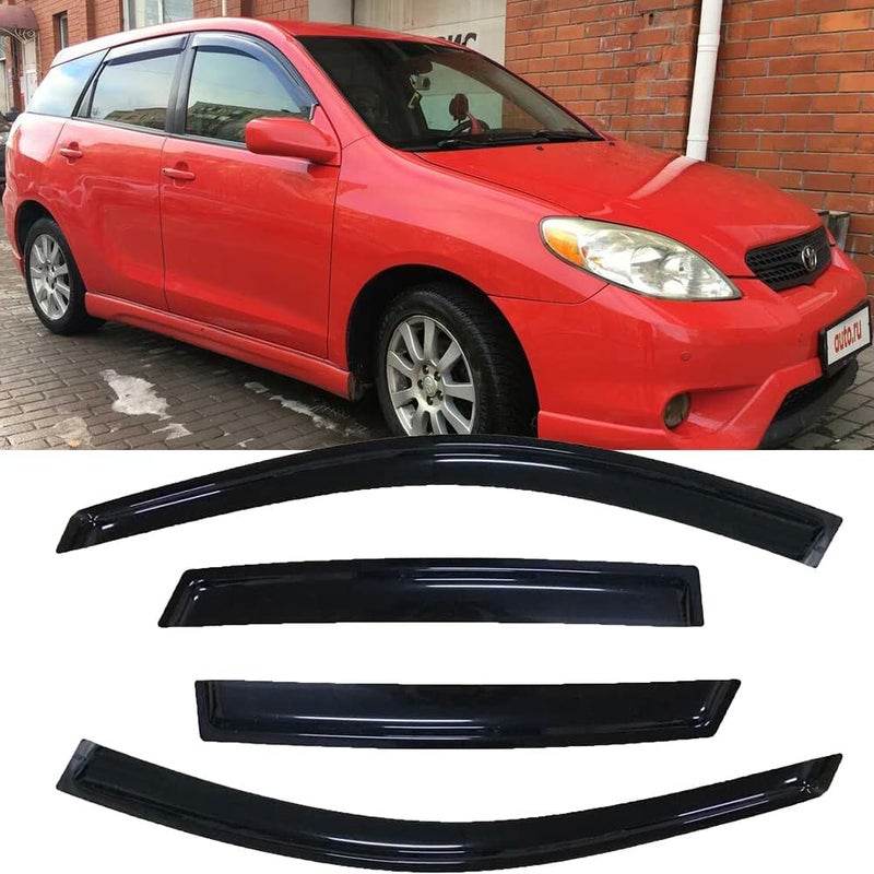 Puermto Original Side Window Wind Deflector Set for 2003-2008 Pontiac Vibe/Toyota Matrix - Image 1