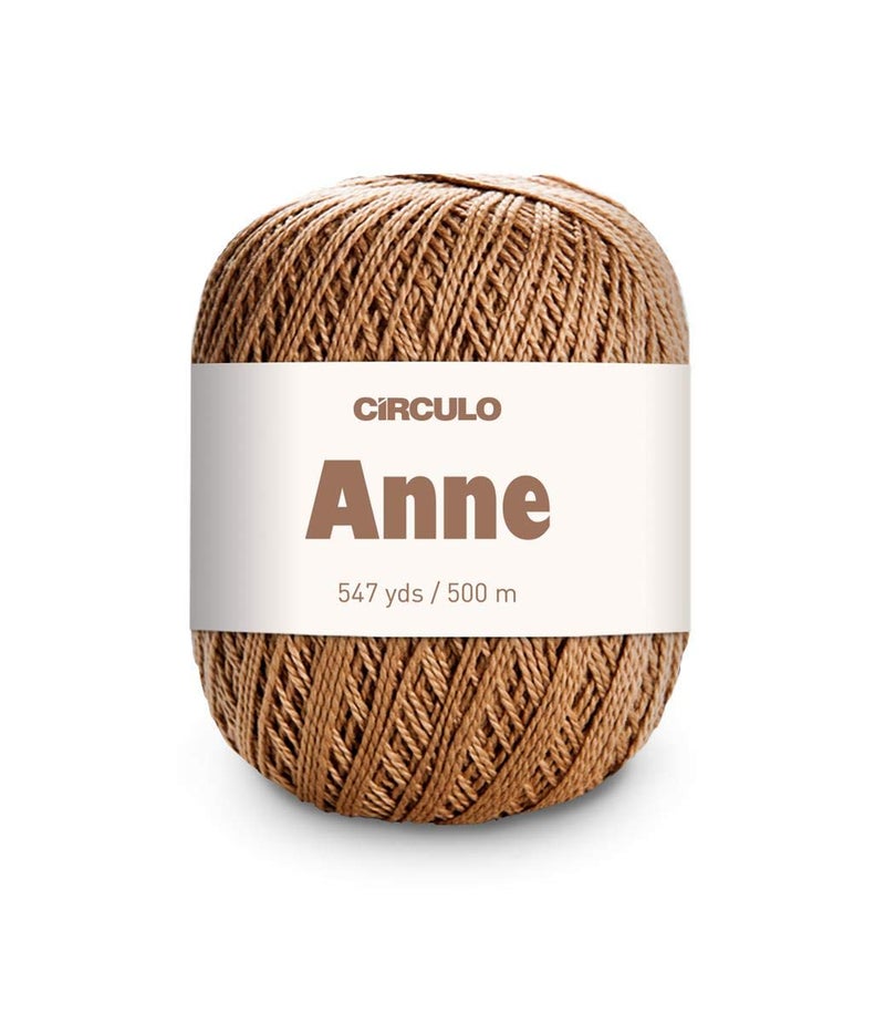 CÃRCULO CIRCULO Anne Yarn for Crocheting & Knitting, 100% Mercerized Brazilian Virgin Cotton, Soft Fingering Weight, 547 Yds, 5.19 Oz - Color 7148 Craft - Image 1