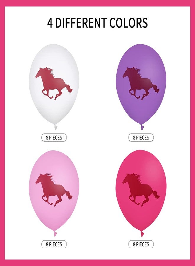 Lecpeting 32 Pcs Horse Balloons Cowgirl Birthday Party Decoration Balloons 12 Inches Latex Balloon for Baby Shower Cowgirl Party Favors - Image 3