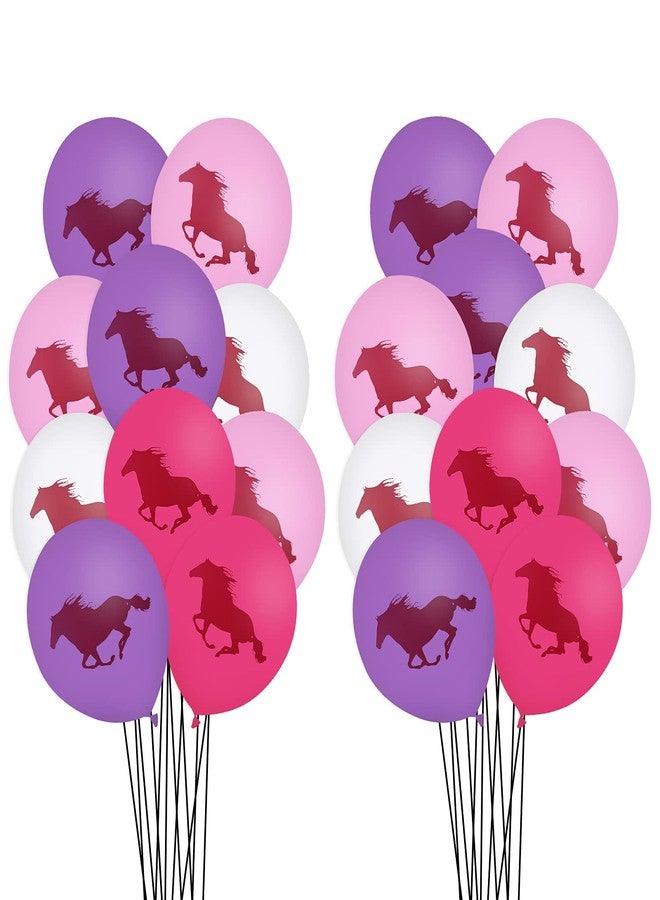 Lecpeting 32 Pcs Horse Balloons Cowgirl Birthday Party Decoration Balloons 12 Inches Latex Balloon for Baby Shower Cowgirl Party Favors - Image 4
