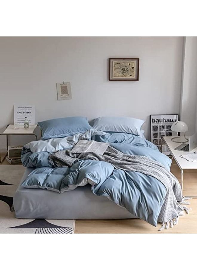 llwoo King Size Bedsheet Duvet Cover 6pcs, 100% Natural Cotton Bedding Set Comfortable and Cozy Duvet Cover with 4 Pillow Covers  - Image 1