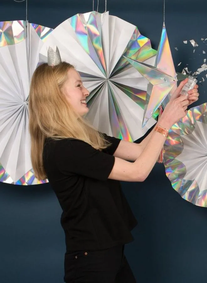 Meri Meri Giant Holographic Silver Foil Pinwheels