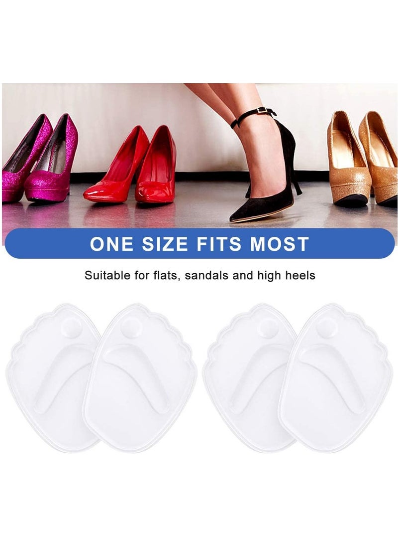 KASTWAVE Gel Insole for High Heels, Self-Stick Ball of Foot Pad for Women, Shock Absorption Heels Insoles for Pain Relief, Anti-Slip Forefoot Cushions, One Size Fits All 4 PCS - Image 4