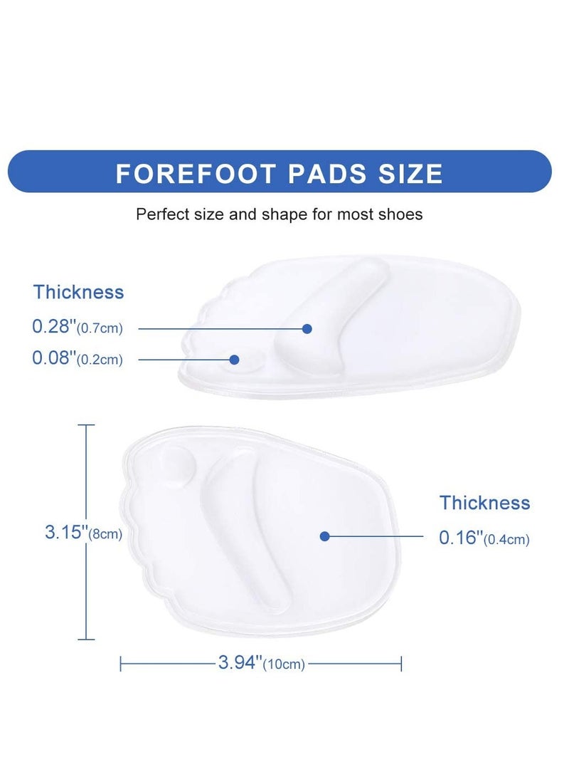 KASTWAVE Gel Insole for High Heels, Self-Stick Ball of Foot Pad for Women, Shock Absorption Heels Insoles for Pain Relief, Anti-Slip Forefoot Cushions, One Size Fits All 4 PCS - Image 5