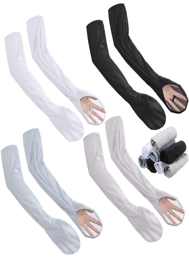 Skicuff أزواج من أكمام Skicuff الواقية من الشمس بدون أصابع للقيادة، أكمام تبريد قابلة للتعديل مع قفازات، حماية من الأشعة فوق البنفسجية، مناسبة للرجال والنساء وراكبي الدراجات (4 ألوان، بوليستر) - Image 1