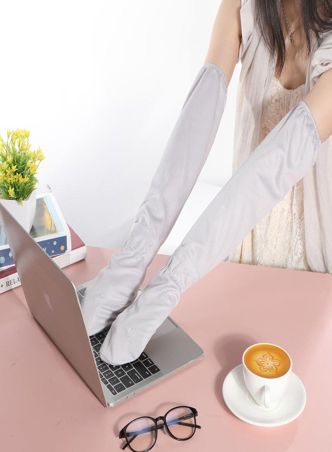 Skicuff أزواج من أكمام Skicuff الواقية من الشمس بدون أصابع للقيادة، أكمام تبريد قابلة للتعديل مع قفازات، حماية من الأشعة فوق البنفسجية، مناسبة للرجال والنساء وراكبي الدراجات (4 ألوان، بوليستر) - Image 4