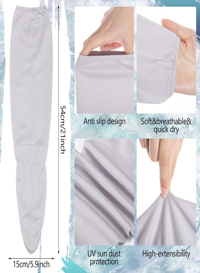 Skicuff أزواج من أكمام Skicuff الواقية من الشمس بدون أصابع للقيادة، أكمام تبريد قابلة للتعديل مع قفازات، حماية من الأشعة فوق البنفسجية، مناسبة للرجال والنساء وراكبي الدراجات (4 ألوان، بوليستر) - Image 2