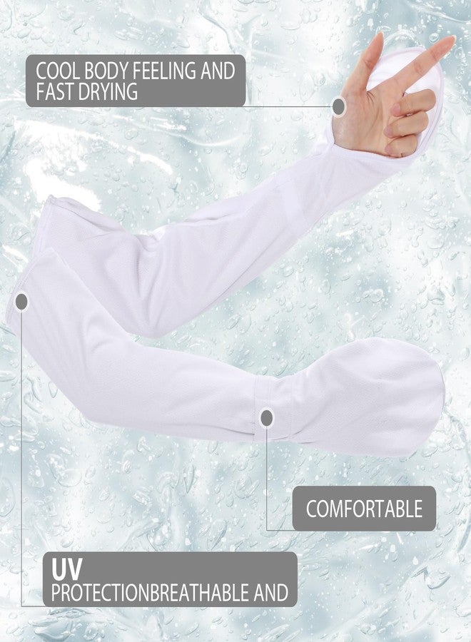 Skicuff أزواج من أكمام Skicuff الواقية من الشمس بدون أصابع للقيادة، أكمام تبريد قابلة للتعديل مع قفازات، حماية من الأشعة فوق البنفسجية، مناسبة للرجال والنساء وراكبي الدراجات (4 ألوان، بوليستر) - Image 5