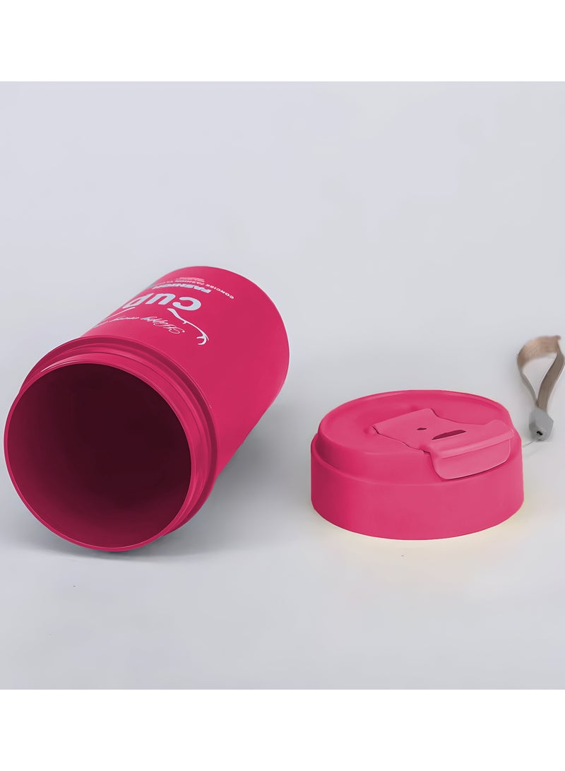 دريزو صندوق غداء للأطفال والكبار، صندوق بينتو مقاوم للتسرب بسعة كبيرة مع زجاجة مياه مطابقة، آمن للاستخدام في الميكروويف والفريزر وغسالة الأطباق، صندوق غداء مثالي للمدرسة والمكتب، وردي غامق - Image 4