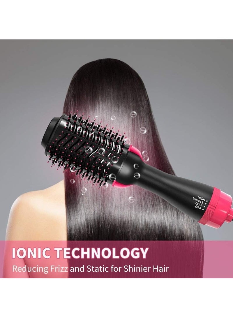 3-in-1 Electric Hair Dryer Brush – One-Step Hot Air Brush Styler, Volumizer & Straightener with Negative Ion Technology for Smooth, Frizz-Free Hair – Salon-Quality Blow Dryer & Curler in Black - Image 4