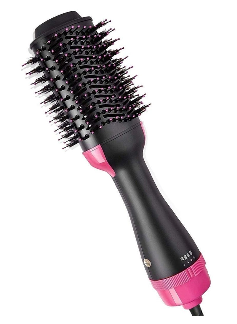 3-in-1 Electric Hair Dryer Brush – One-Step Hot Air Brush Styler, Volumizer & Straightener with Negative Ion Technology for Smooth, Frizz-Free Hair – Salon-Quality Blow Dryer & Curler in Black - Image 1