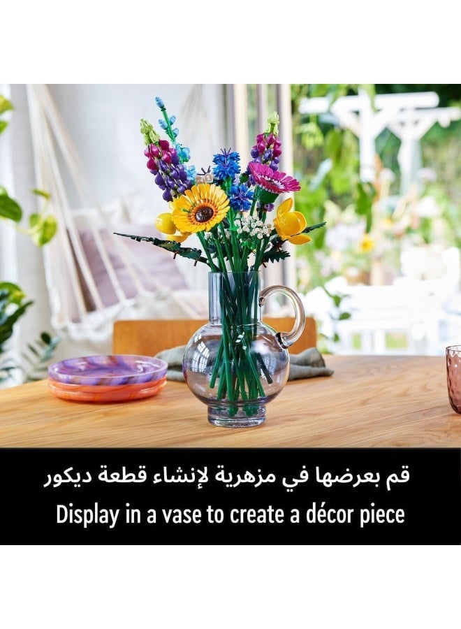 LEGO مجموعة مكعبات بناء باقة الزهور البرية 10313 من ليجو آيكونز؛ مجموعة الزهور والنباتات (939 قطعة) - Image 5