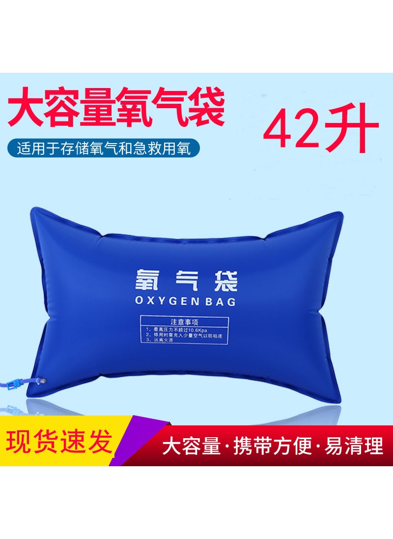 Generic Large Capacity Portable Oxygen Bag Pillow for Emergency Blue 