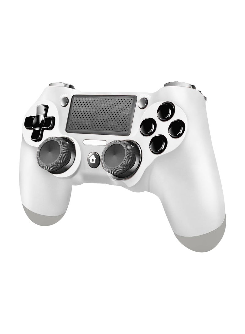 Wireless Controller for PlayStation 4 – Compatible with PS-4 / Slim / Pro – 6-Axis Motion Sensor & Dual Vibration – New Model (White)