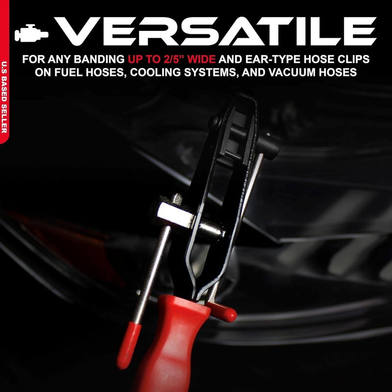 ABN CV Joint Ear Clamp Banding Tool & Boot Crimp Pliers 2-Piece Kit 10mm Fuel, Cooling System, Vacuum Hose Clamping Set - Image 3