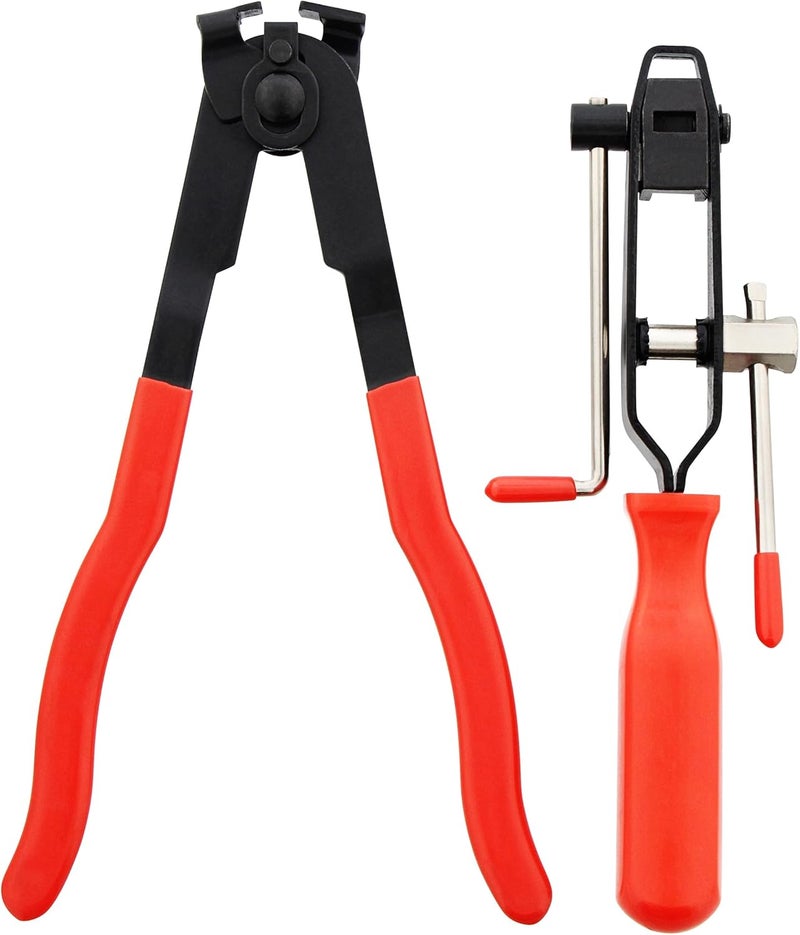 ABN CV Joint Ear Clamp Banding Tool & Boot Crimp Pliers 2-Piece Kit 10mm Fuel, Cooling System, Vacuum Hose Clamping Set - Image 1