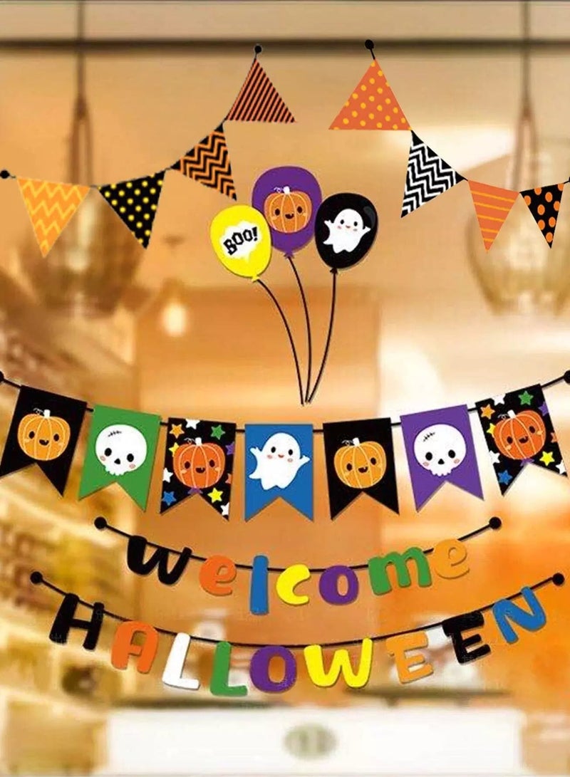 4sheets Halloween Cartoon Graphic Window Sticker  - Image 1