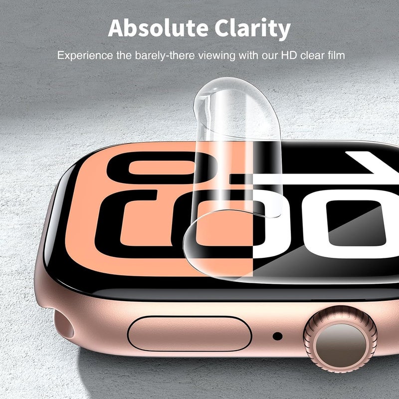 8 Pack Screen Protector for Apple Watch Self Healing TPU Film HD Clear Bubble Free Anti Scratch Touch Sensitive Flexible Protective Film for Series 10 11 42mm - Image 3