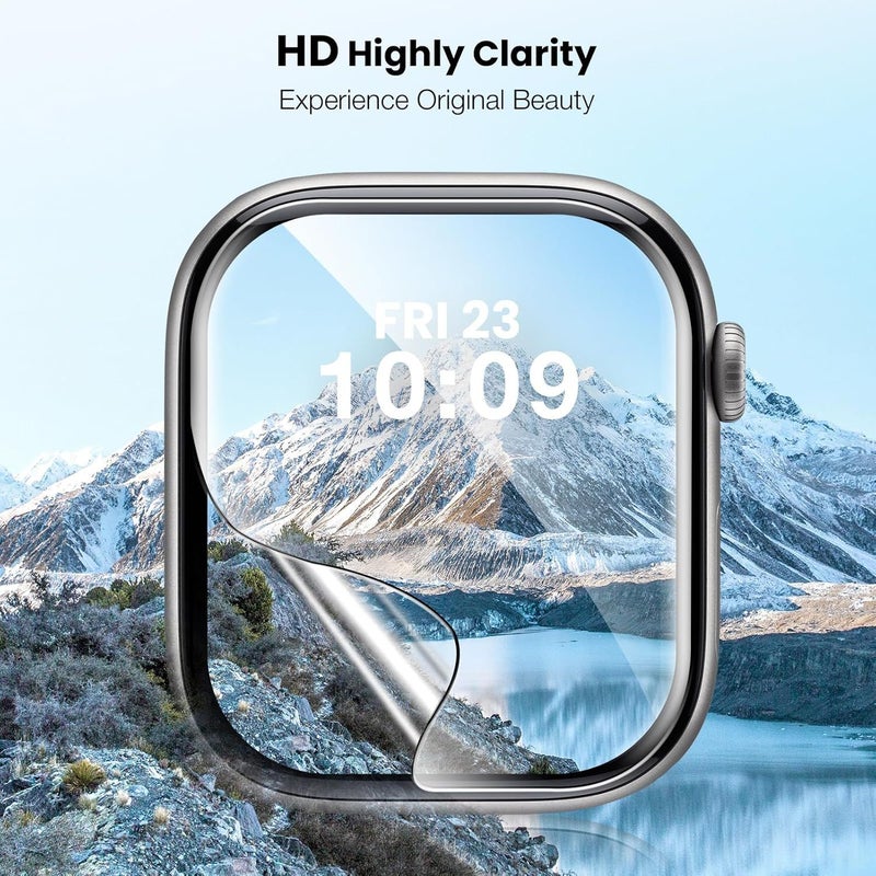 8 Pack Screen Protector for Apple Watch Self Healing TPU Film HD Clear Bubble Free Anti Scratch Touch Sensitive Flexible Protective Film for Series 10 11 42mm - Image 5