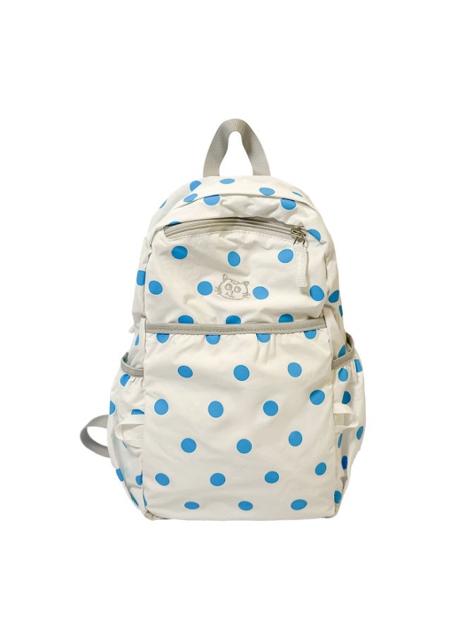 Polka Dot Commuter Backpack for Women, Waterproof Lightweight Student School Bag - Image 1