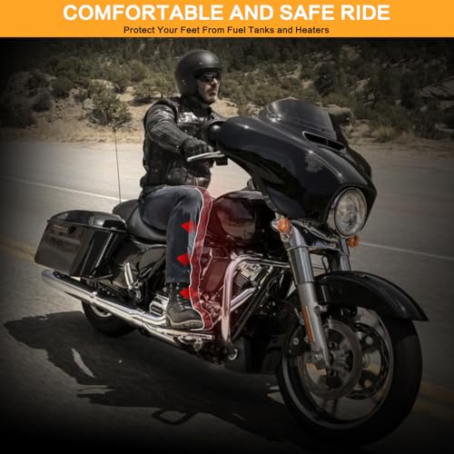 VG MOTO Driver Floorboard Outward Extension Spacer Extenders Kit 1'' &1.5'' Compatible with Harley Touring Road King Street Glide Electra Glide Road Glide 2009-2024 FL Trikes 2009-2013 (Black) - Image 4