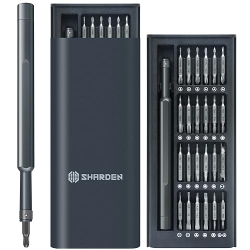 SHARDEN Precision Screwdriver Set, Small Screwdriver Set with Torx, Pentalobe, Tri-wing, Mini Repair Tool Kit for PC, Laptop, MacBook, Computer, iPhone, PS5, Watch, Glasses, Electronic (49 in 1 Grey) - Image 1