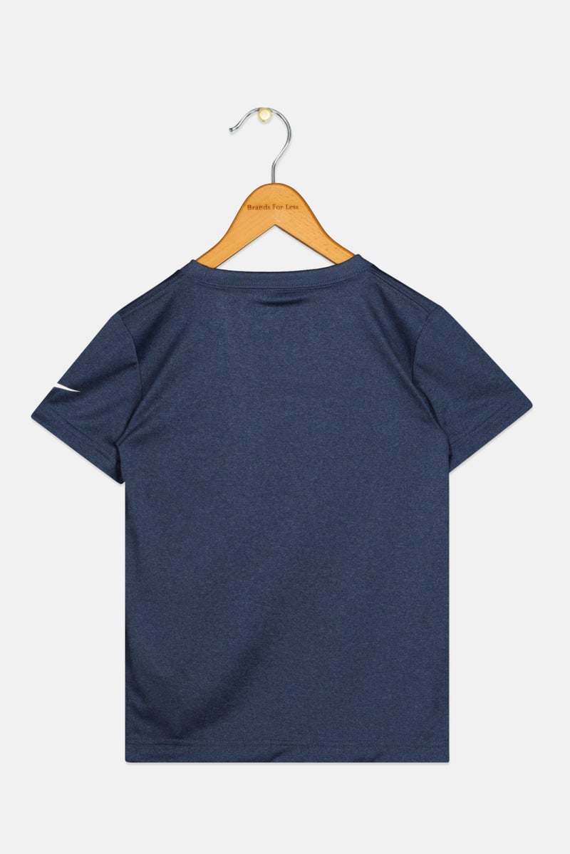 Nike 3Brand by Russell Wilson Toddlers Boy Brand Logo Training T-Shirt, Heather Navy - Image 2