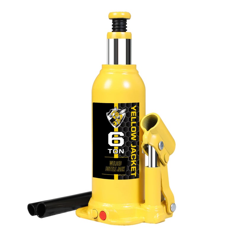 YELLOW JACKET 6 Ton Muti-Directional Welded Bottle Jack(12,000lb) for Car, Pickup, Truck, RV, Auto Repair - Image 1