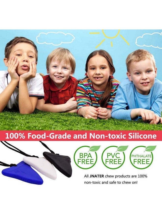 JNATER Shark Tooth Chew Necklace, Sensory Chew Necklace Bundle For Kids With Chewing, Teething, Adhd, Autism, Biting Needs, Oral Motor Chewy Teether, Made From Food Grade Silicone Safety, For Boys&Girls - Image 2