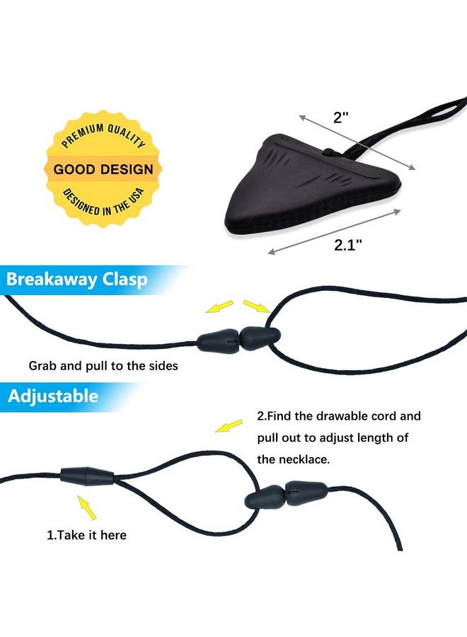 JNATER Shark Tooth Chew Necklace, Sensory Chew Necklace Bundle For Kids With Chewing, Teething, Adhd, Autism, Biting Needs, Oral Motor Chewy Teether, Made From Food Grade Silicone Safety, For Boys&Girls - Image 5